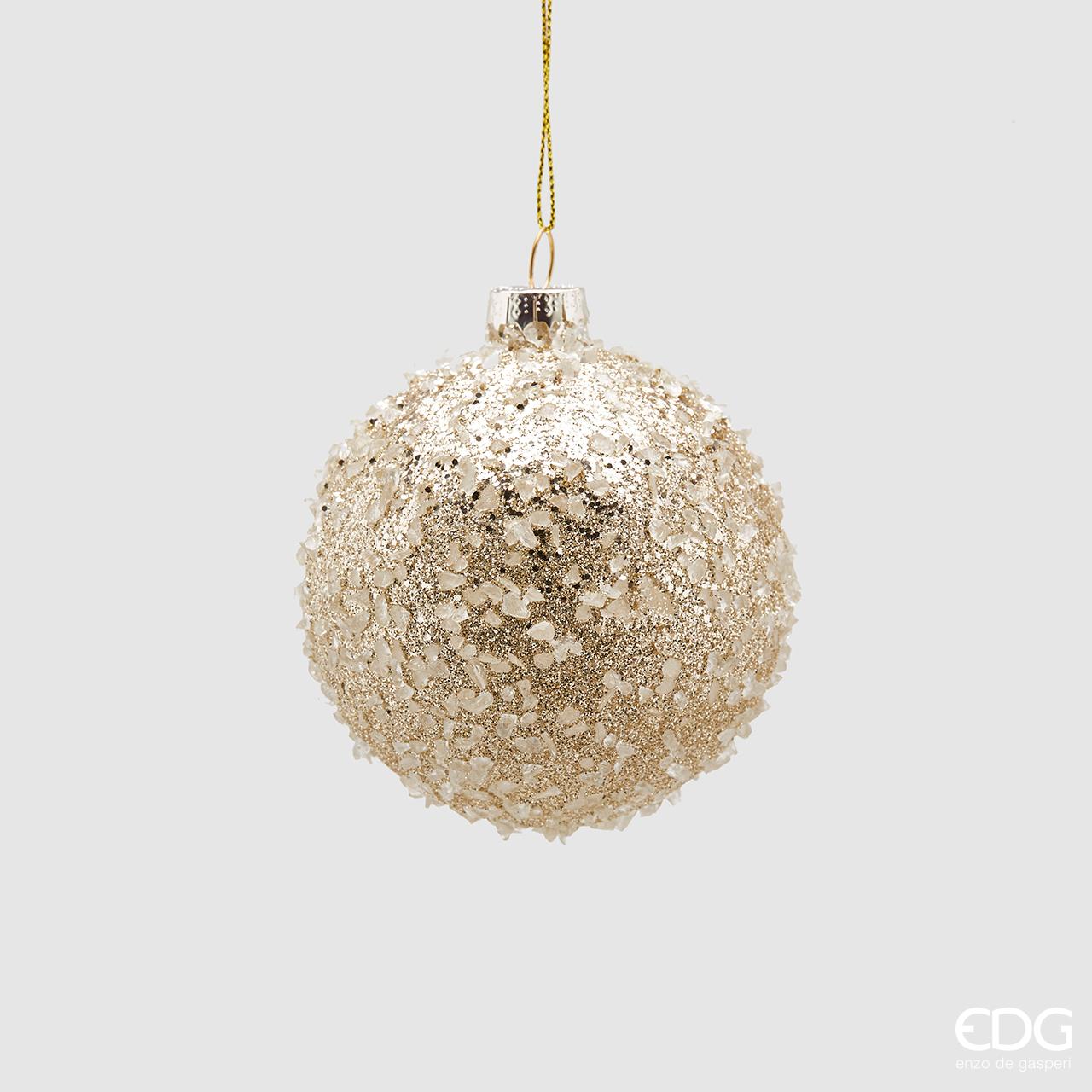 Palla vetro &quot;Spark&quot;, diametro 8cm., 2 colori assortiti. EDG