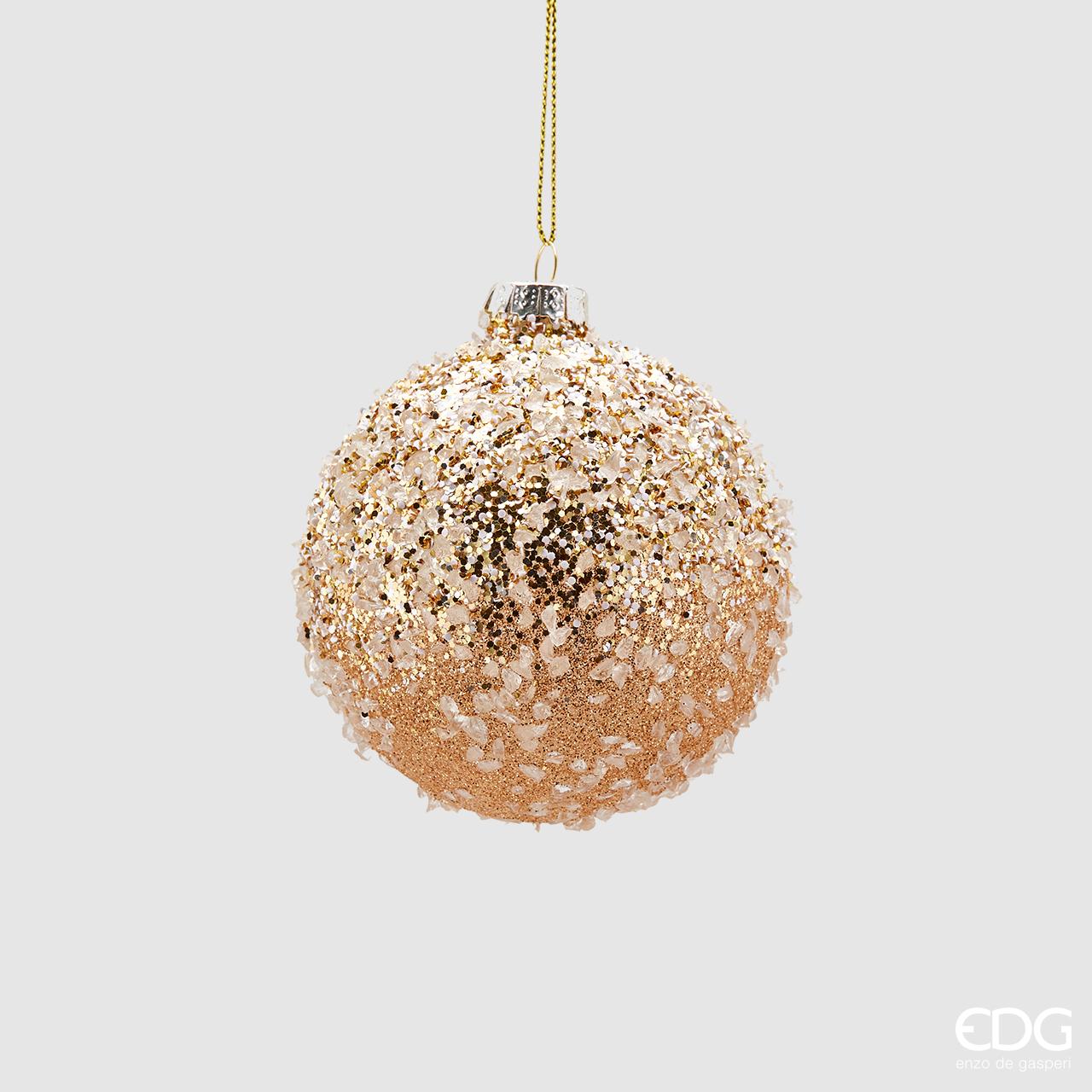 Palla vetro &quot;Spark&quot;, diametro 8cm., 2 colori assortiti. EDG