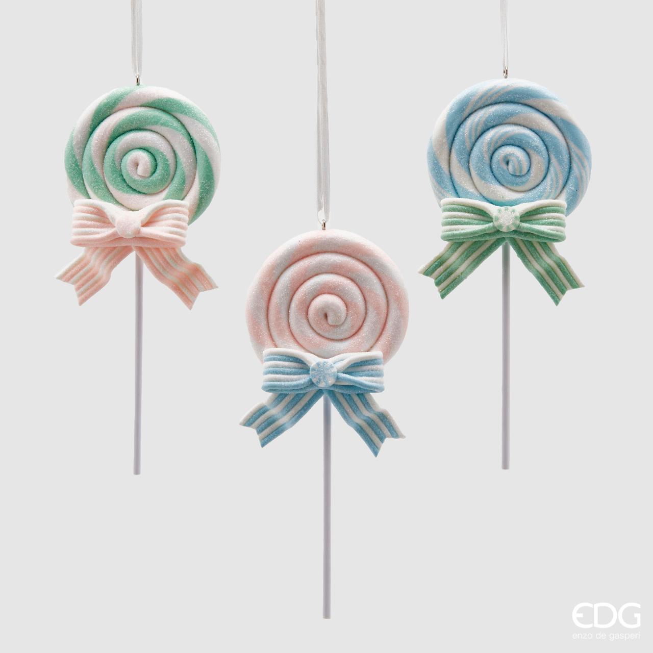 Decoro Lollipop, in poly, 3 colori assortiti, H.9cm. EDG