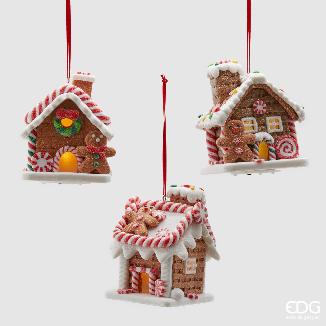 Decoro casetta marzapane con led H.9 cm. EDG