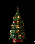 Albero di Pino con led, colore verde e rosso, misura H. 52cm. EDG