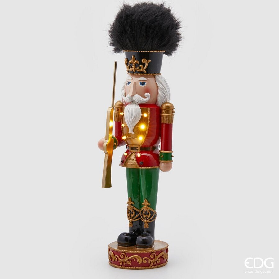 Soldatino/Schiaccianoci di Natale, con led, H.61 cm. EDG