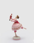 Ballerina con soldatino, colore rosa/rosso H. 20 cm. EDG