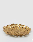 Piatto Monstera a forma di foglia, misura piccola, oro, H.3x18x22cm. EDG