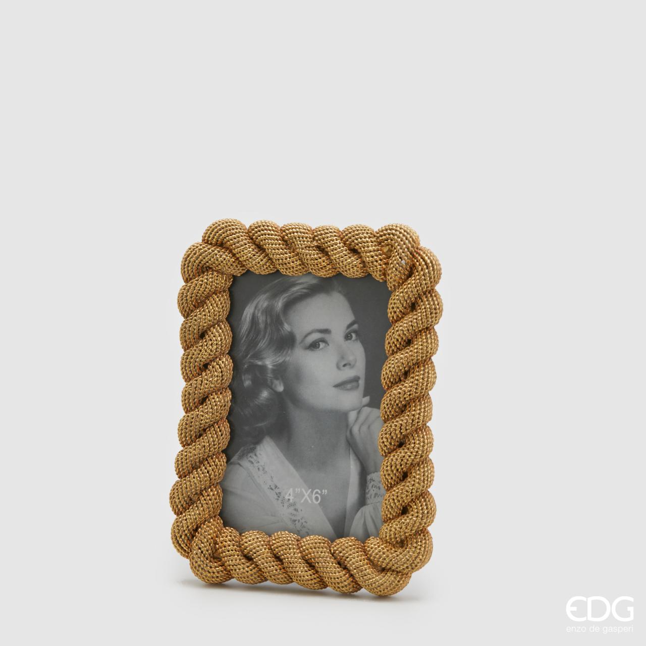 Portafoto Corda oro, misura piccola 19x15. EDG