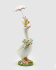 Oca con pulcino ed ombrello, H. 42 cm. EDG