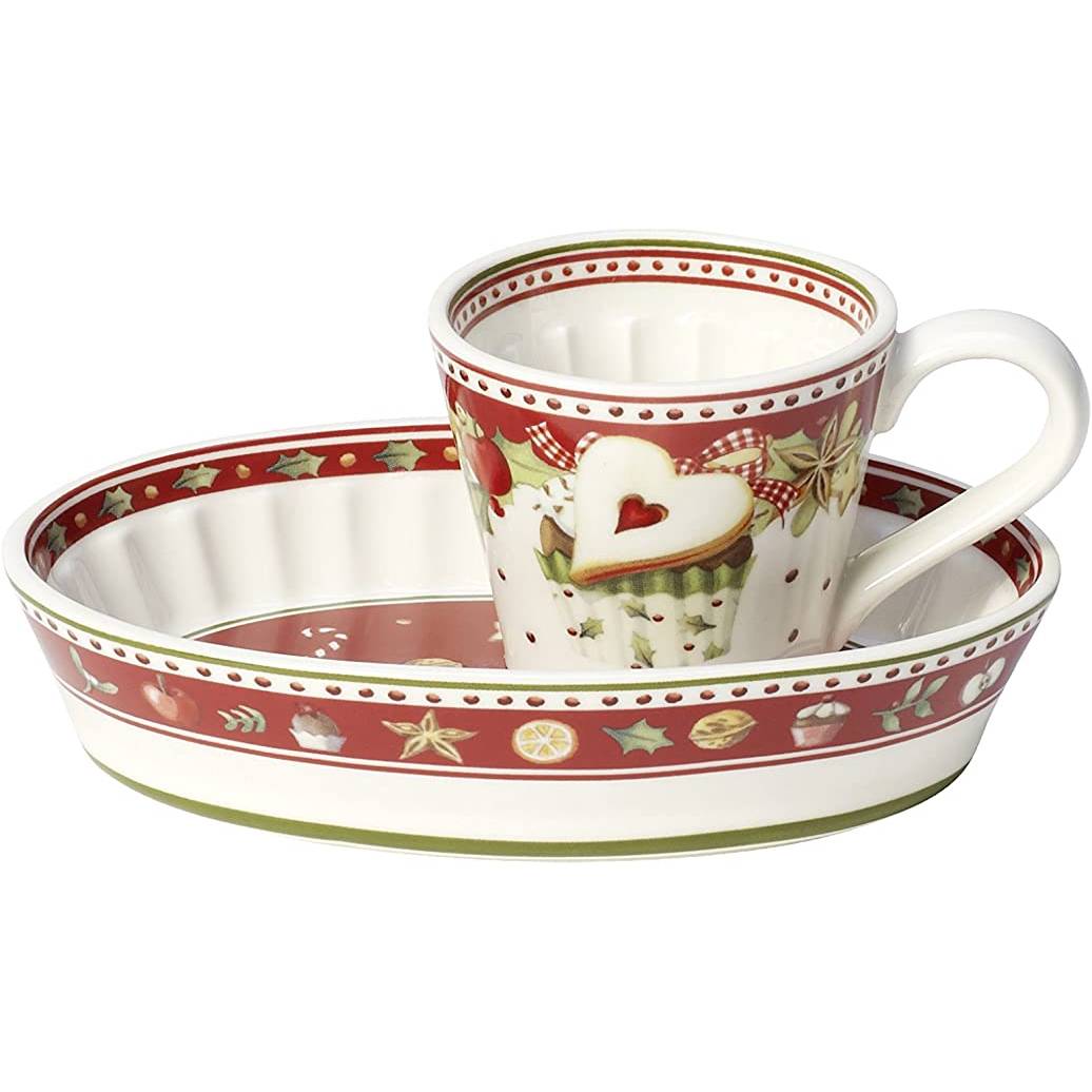 Tazza caffè con Piatto Dolci piccolo, Linea Winter Bakery Delight. Villeroy &amp Boch