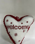 Set 2 copricuscini con cuori+1 cuscino cuore WELCOME