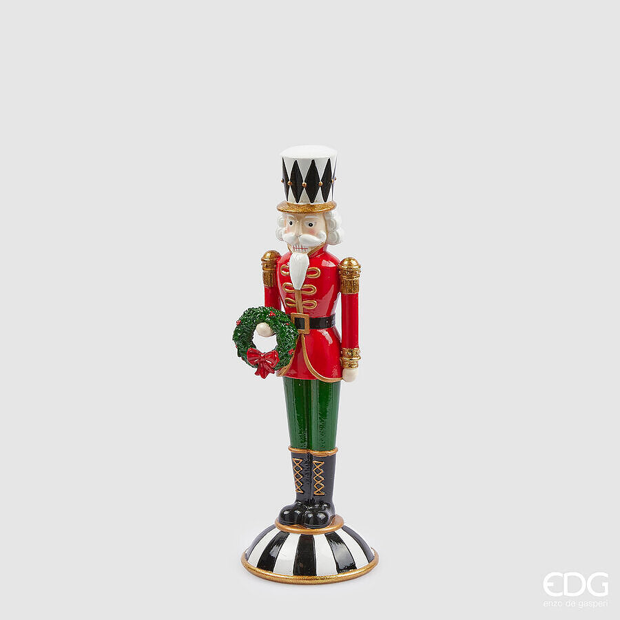 Soldatino/Schiaccianoci a scacchi, misura H. 30 x D.10 cm. EDG