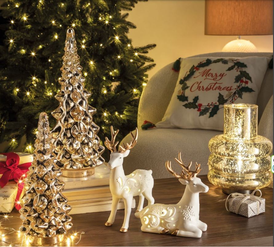 Albero vetro dorato grande, Linea &quot;Incantesimi&quot;. L&#39;oca nera