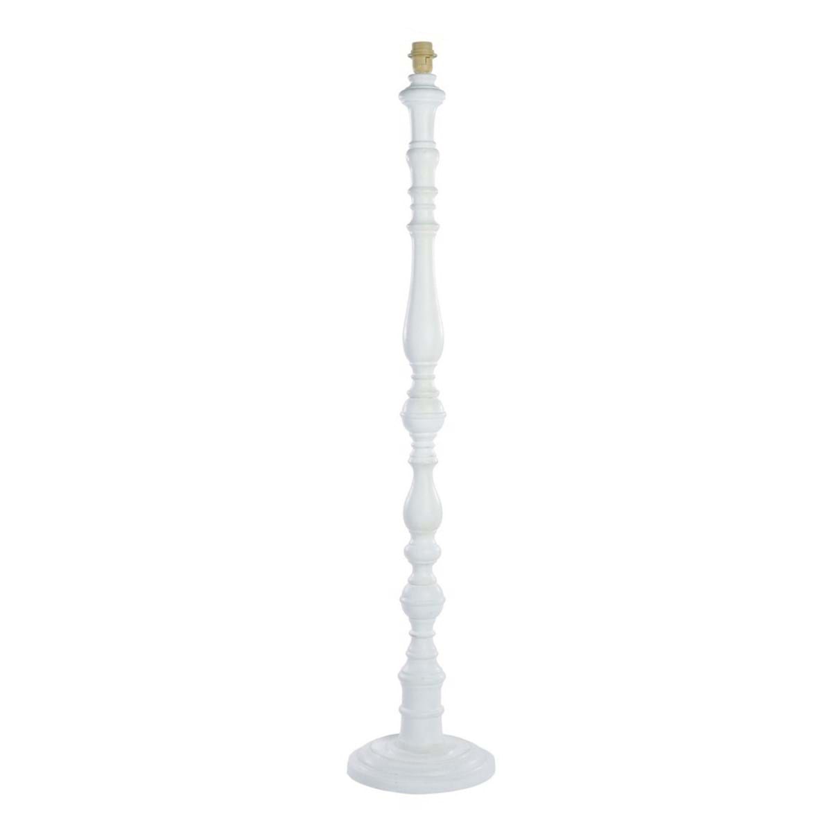 Piantana con paralume in lino, colore bianco. Blanc Mariclò