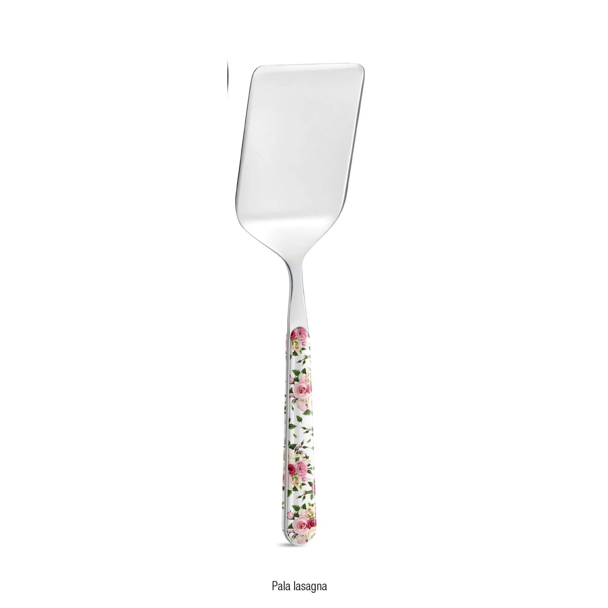 Pala lasagna ROSES acciaio inossidabile, con manico roselline gialle. Neva Posate