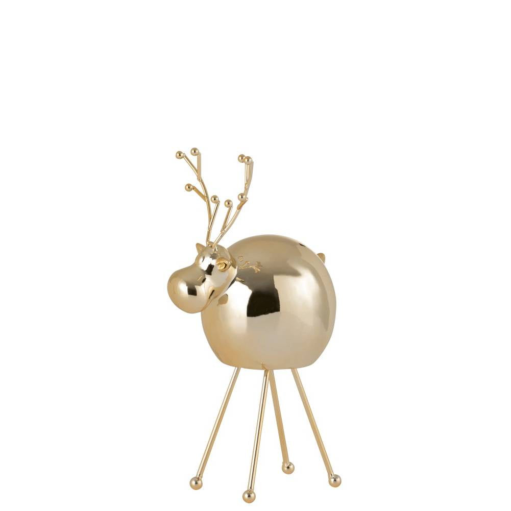 Renna Moderna in Porcellana colore Oro, misura Small. Jolipa