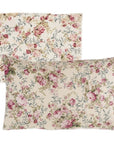 Lenzuola completo letto matrimoniale, decoro floreale. Blanc Mariclò