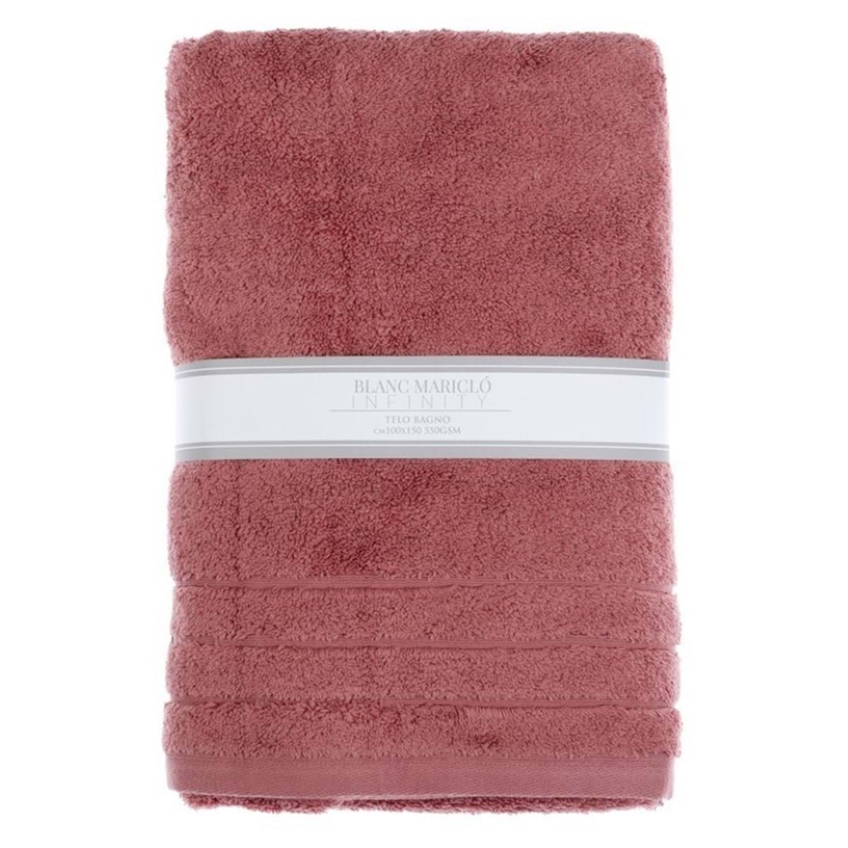 Telo bagno spugna Linea Infinity 550 gsm, colore rame. Blanc Mariclò