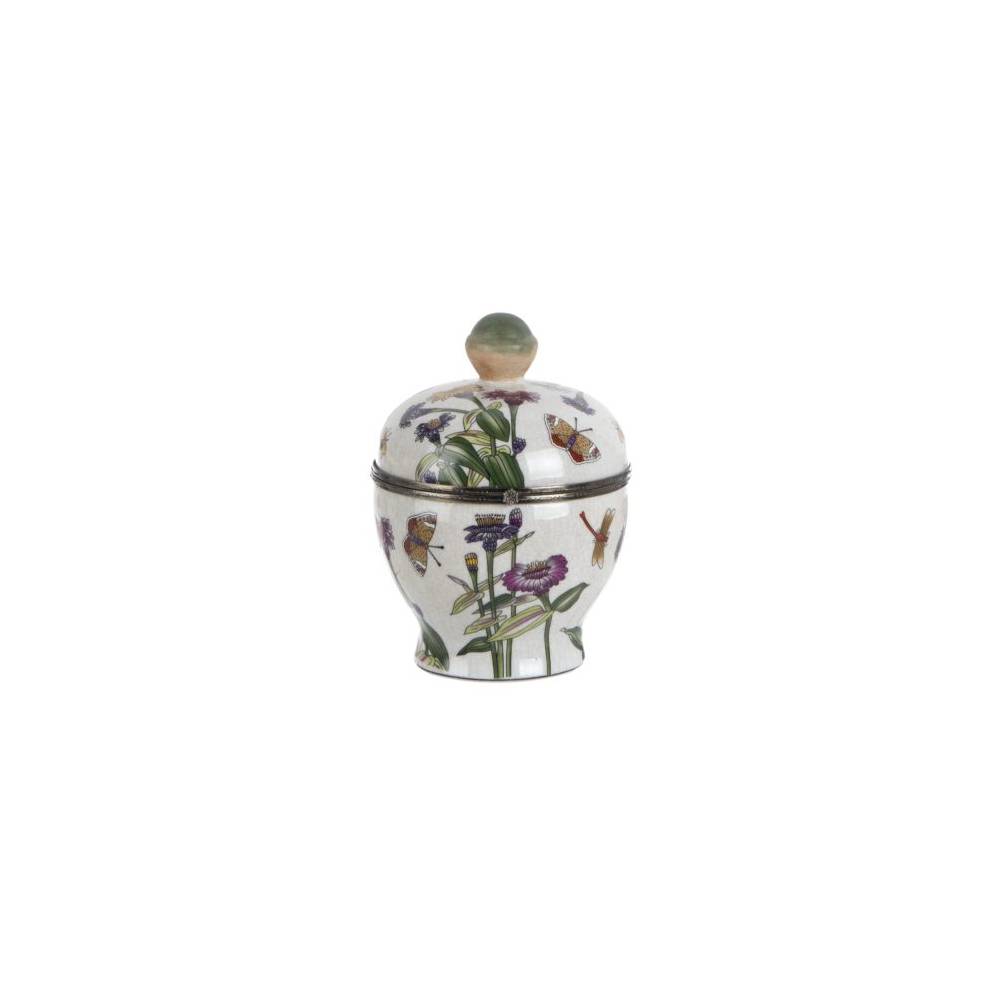 Vaso decorativo con coperchio. Blanc Mariclò