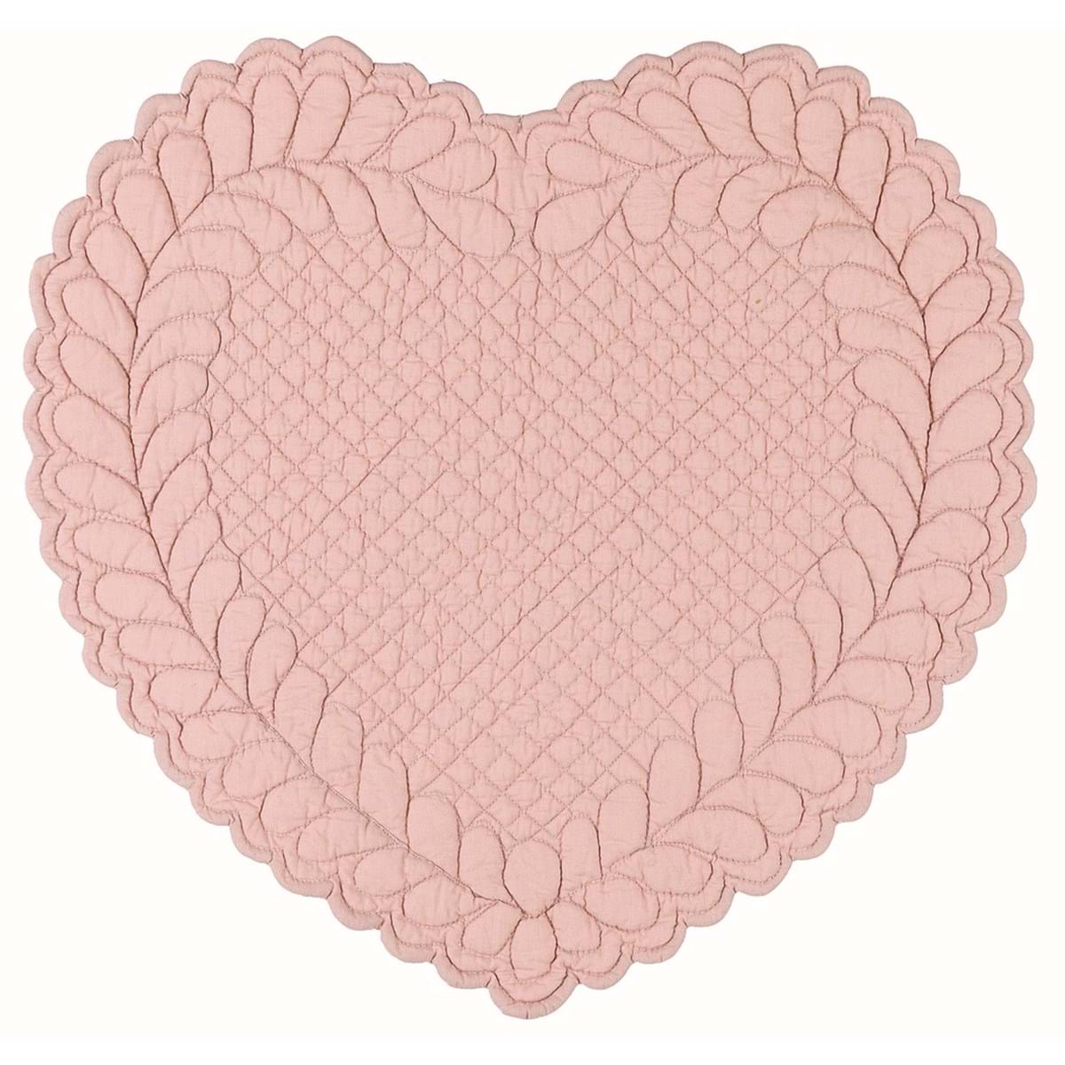 Tovaglietta americana Cuore Rosa. Blanc Mariclò