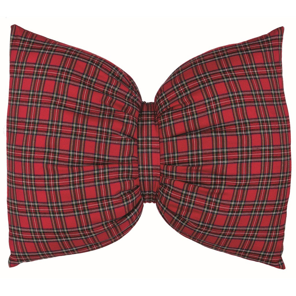 Cuscino FIOCCO grande tartan. Blanc Mariclò