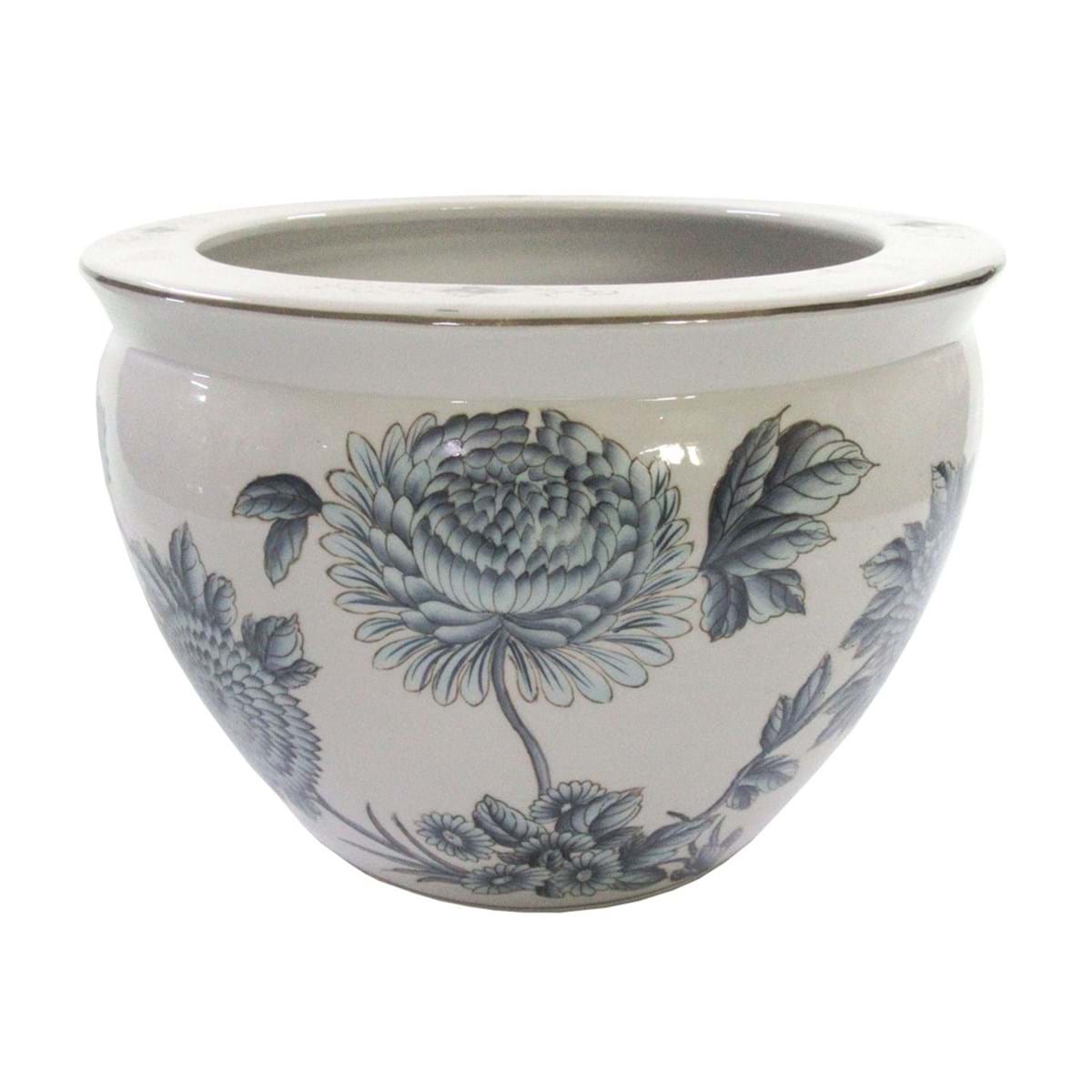 Vaso decorativo piccolo porcellana bianca con disegni. Blanc Mariclò
