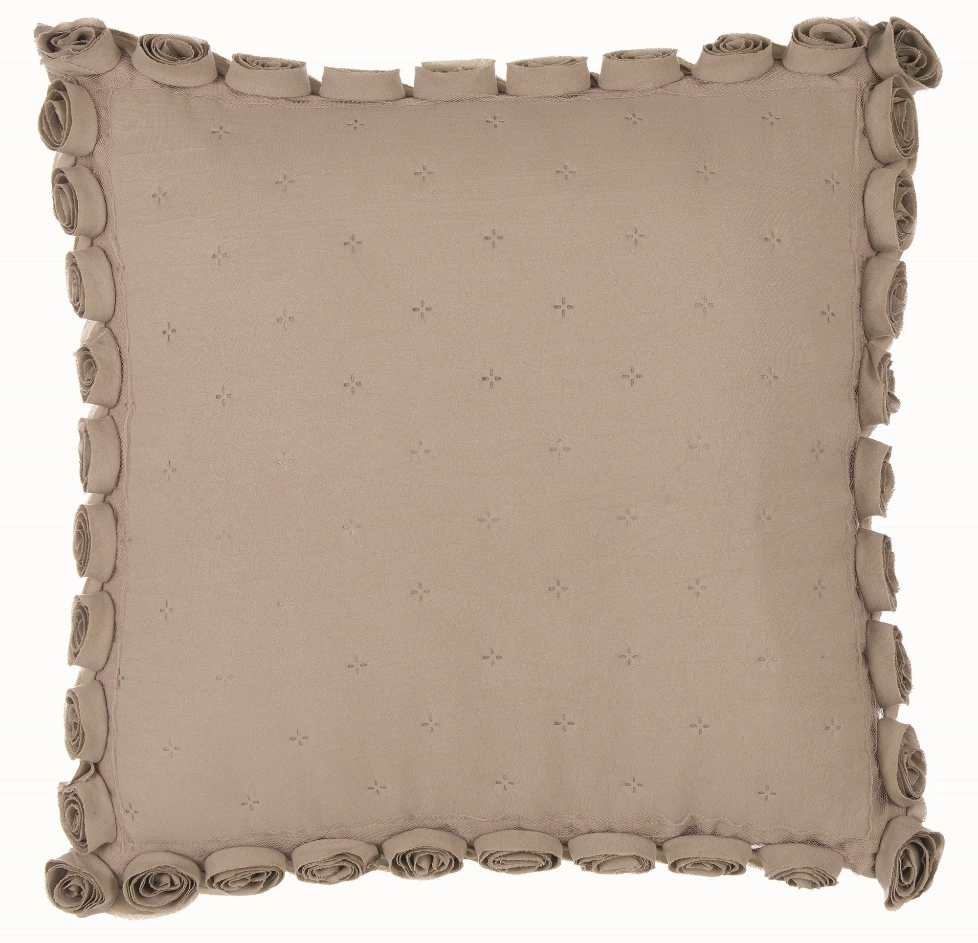 Cuscino beige PETITE ROSE. Blanc Mariclò