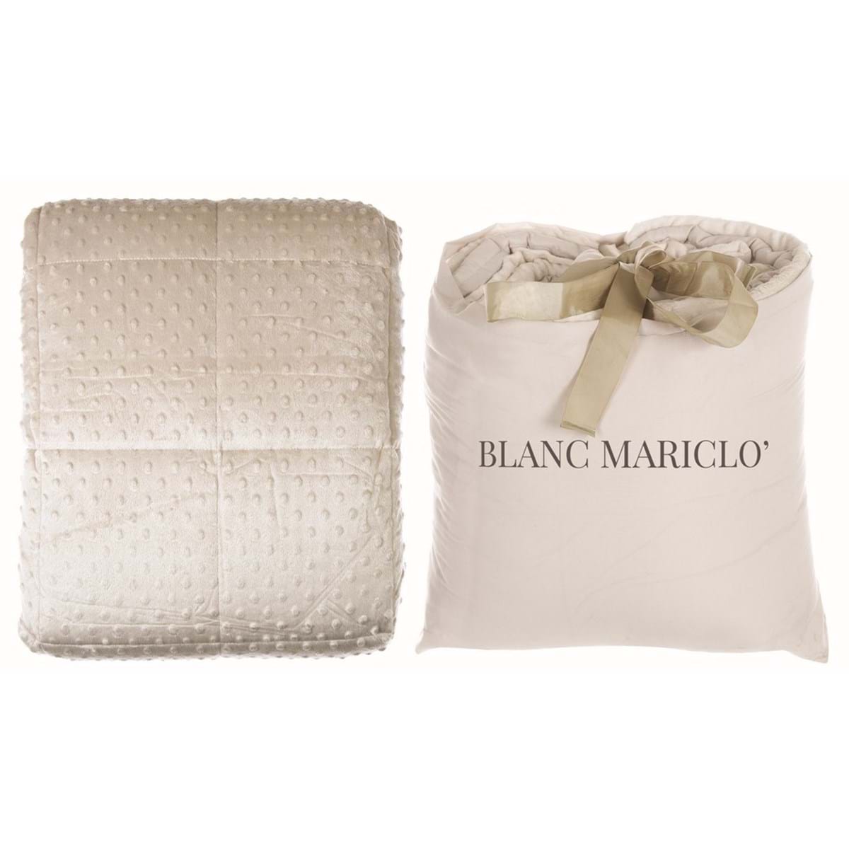 Plaid BUBBLE beige con borsa. Blanc Mariclò