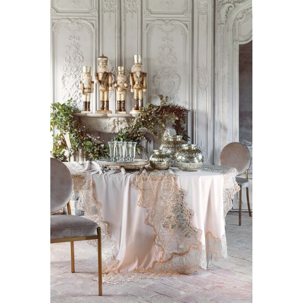 Decoro in vetro con led. Blanc Mariclò