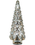 Decoro albero grande in vetro con led. Blanc Mariclò