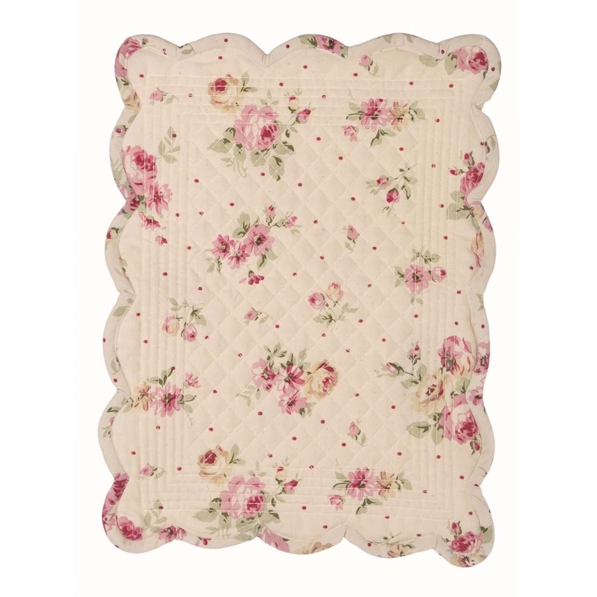 Tovaglietta americana con rose. Blanc Mariclò