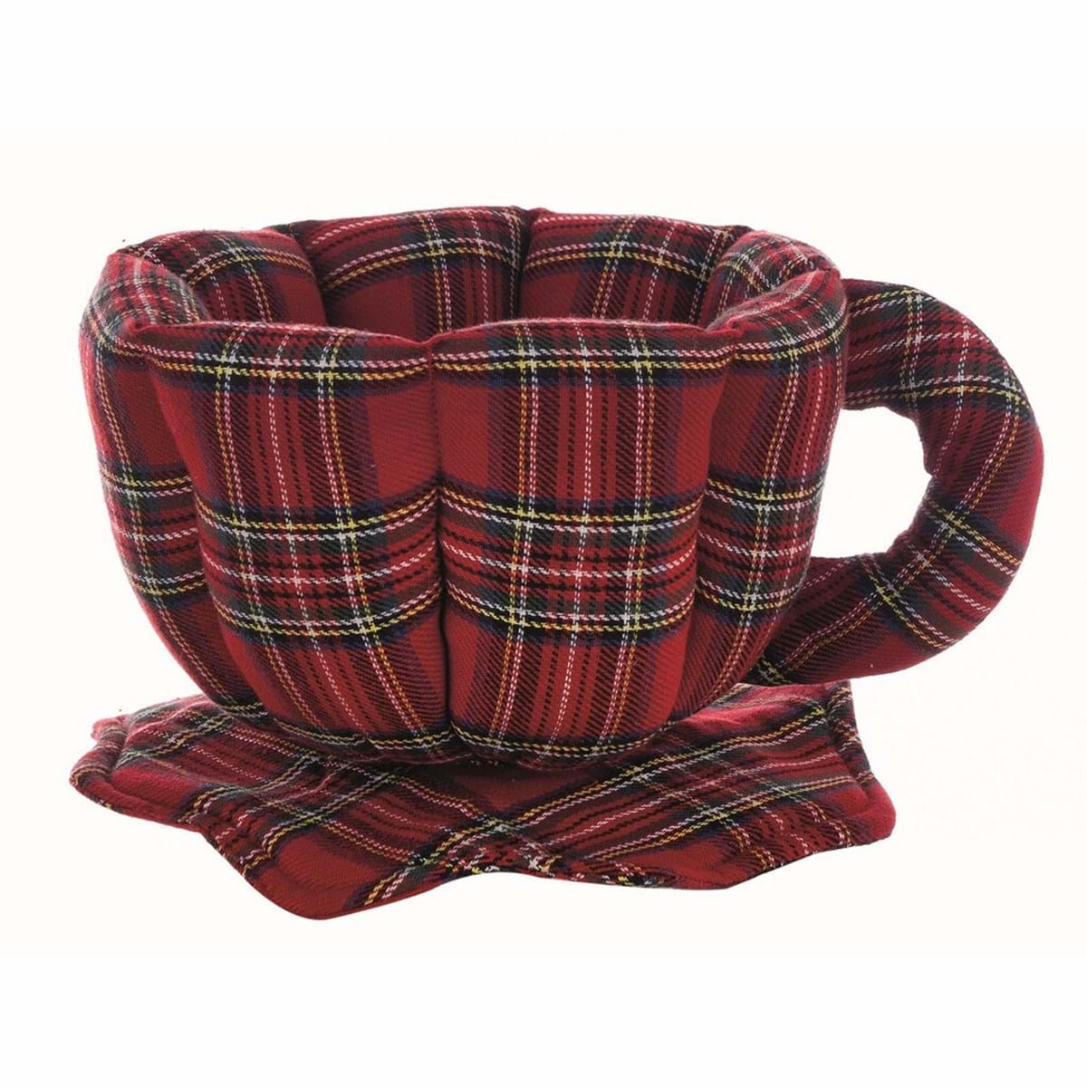 Tazza portapane tartan, linea Tartan. Blanc Mariclò
