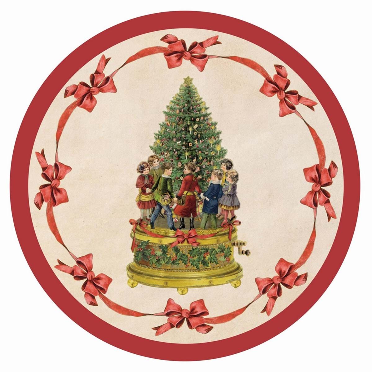 Tappeto di Natale, tondo, 100x100 cm. Blanc Mariclò