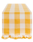 Runner a quadri con gala da 5cm., 45x140 cm. Blanc Mariclò