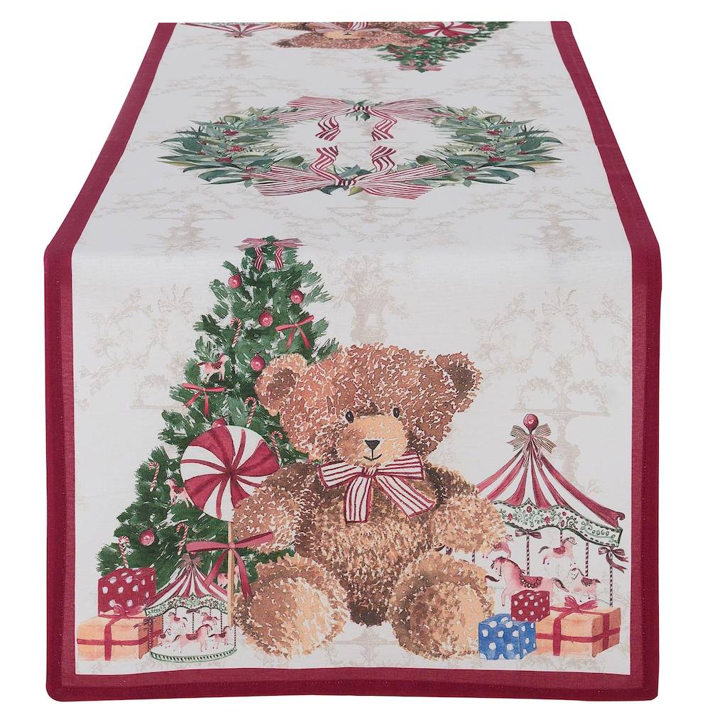 Runner stampa orsetto, Linea Teddy Bear 50 x 150. Blanc Mariclò