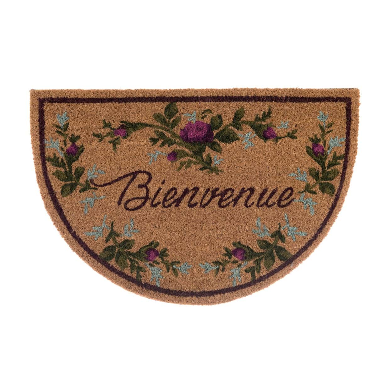 Zerbino mezzaluna &quot;Bienvenue Collection&quot; 60x40x3 cm. Blanc Mariclò