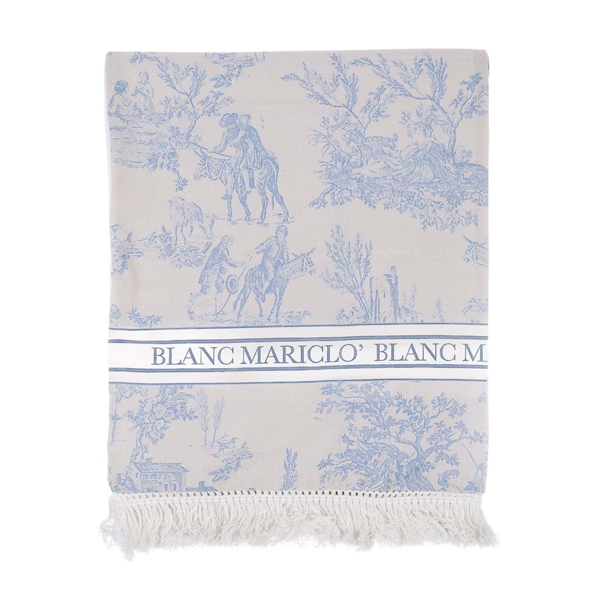 Telo mare Linea Toile de Jouy, 85x180 cm. Blanc Mariclò