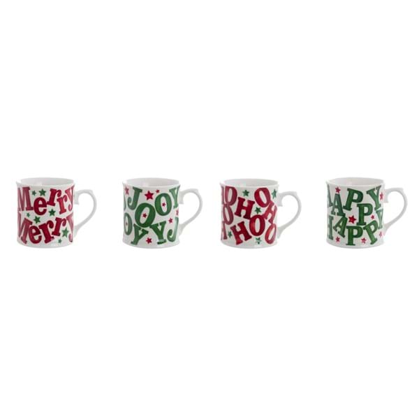 Tazza mug con scritte natalizie, 4 scritte assortite. Blanc Mariclo&#39;