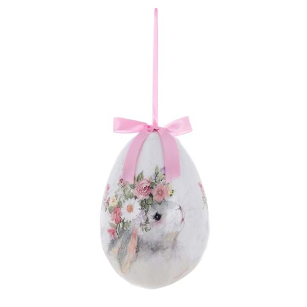 Decoro Uova di Pasqua coniglio misura grande. Blanc Mariclò