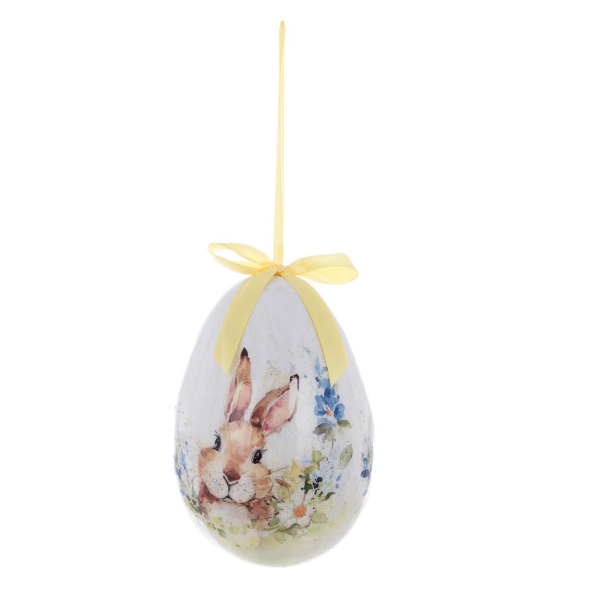 Decoro Uova di Pasqua coniglio misura grande. Blanc Mariclò