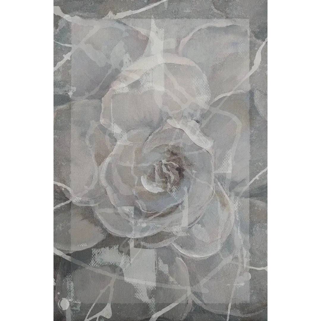 Tappeto per interno "Rosa bianca", misura 76x130 cm.