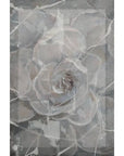 Tappeto per interno "Rosa bianca", misura 76x130 cm.