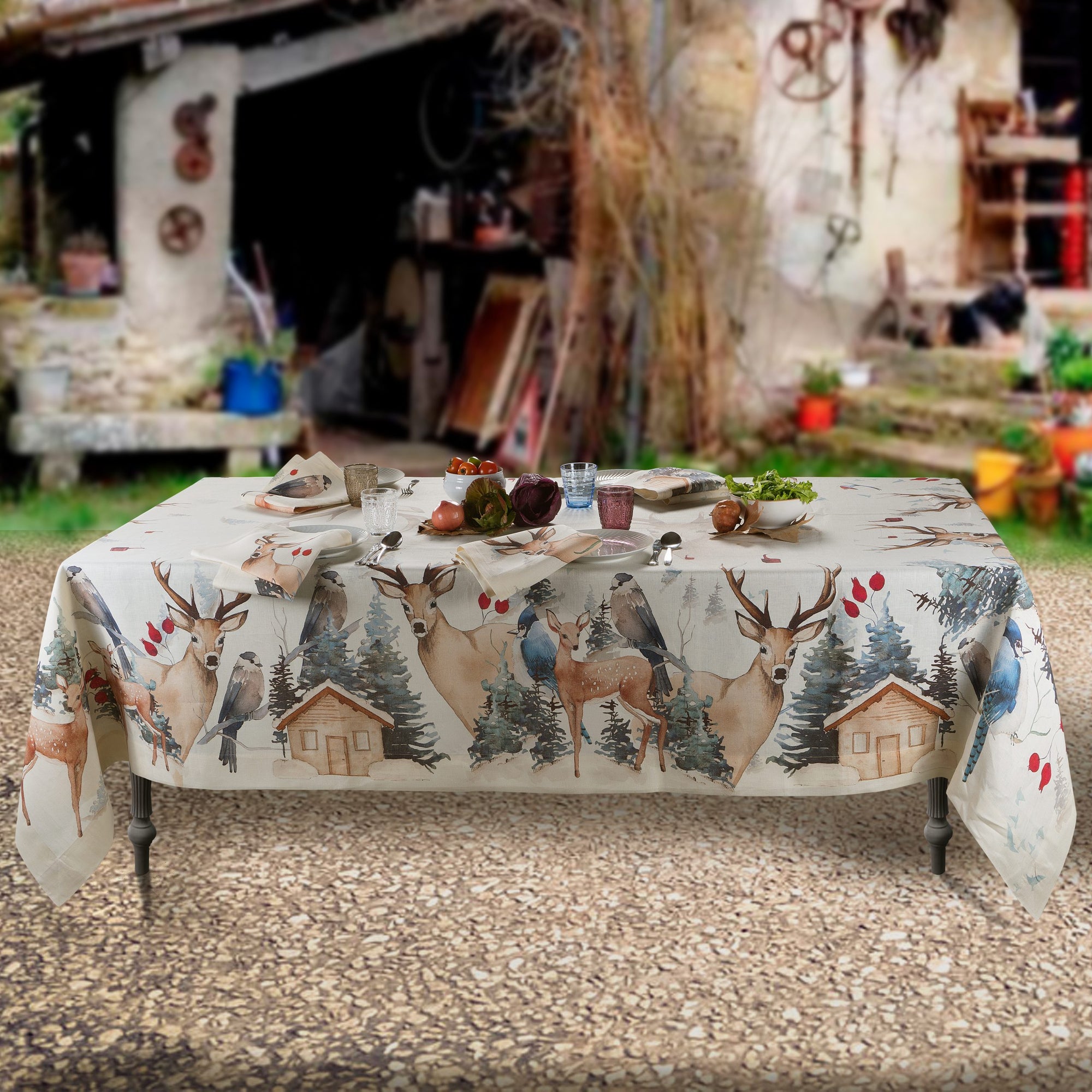 Copritavolo puro lino, linea Buck, 2 misure assortite. The napking
