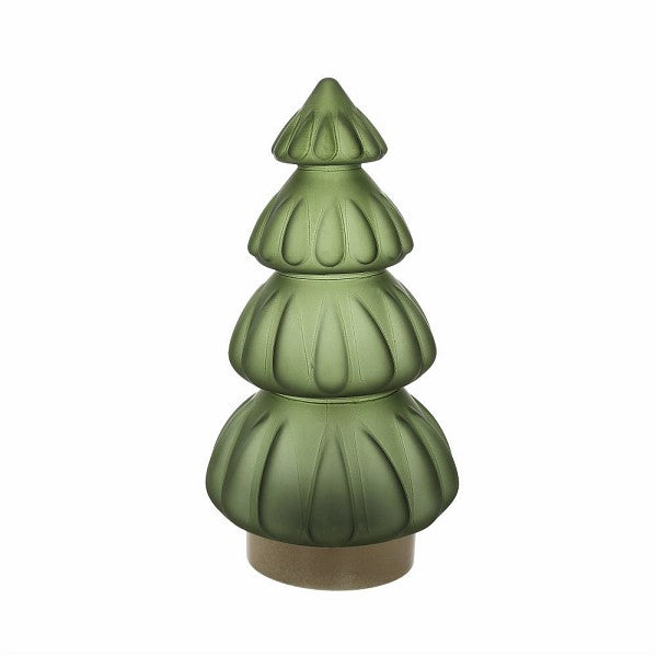 Lampada albero, colore verde con led, H. 28.5 cm. Tognana