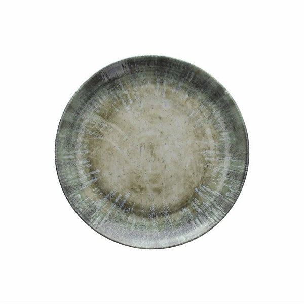 Servizio tavola da 6 Coupe Zenith, colore verde/grigio, in porcellana. Tognana