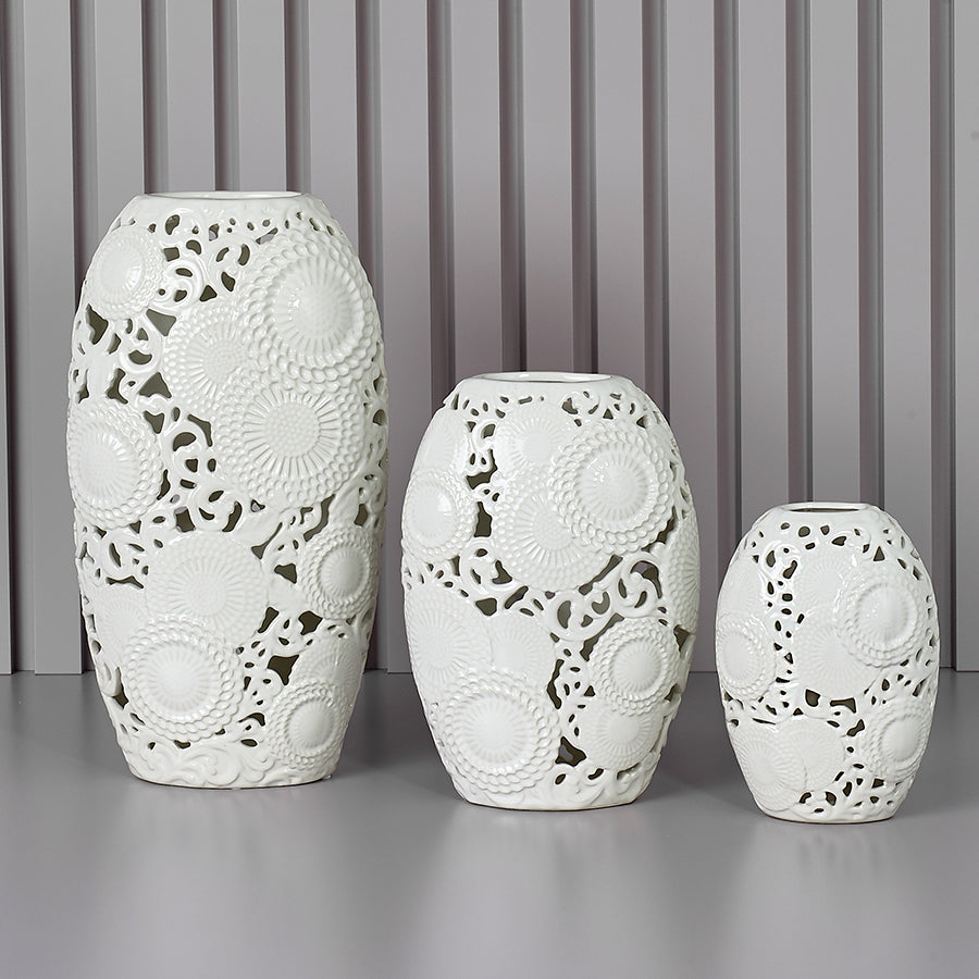 Vaso in ceramica, Linea Kyoto, misura grande 25x46 cm. Henriette