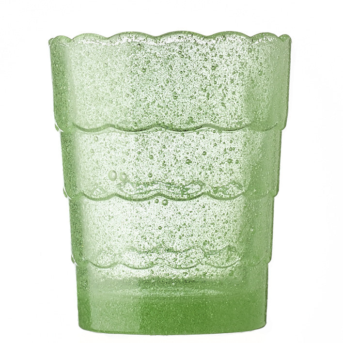 Set 6 bicchieri acqua "Onde" colore verde. Henriette