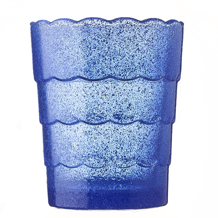 Set 6 bicchieri acqua "Onde" colore blu. Henriette