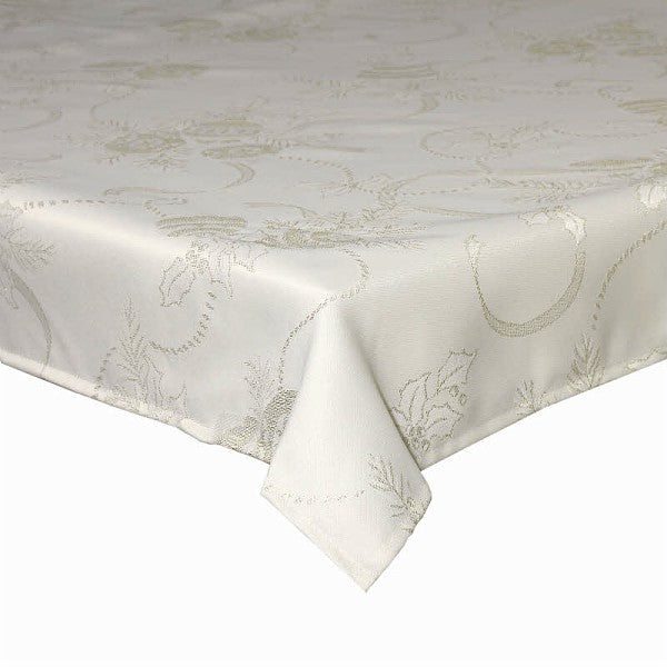 Tovaglia da tavola, ricamata, Linea Gold Jin, 140x240cm. Tognana