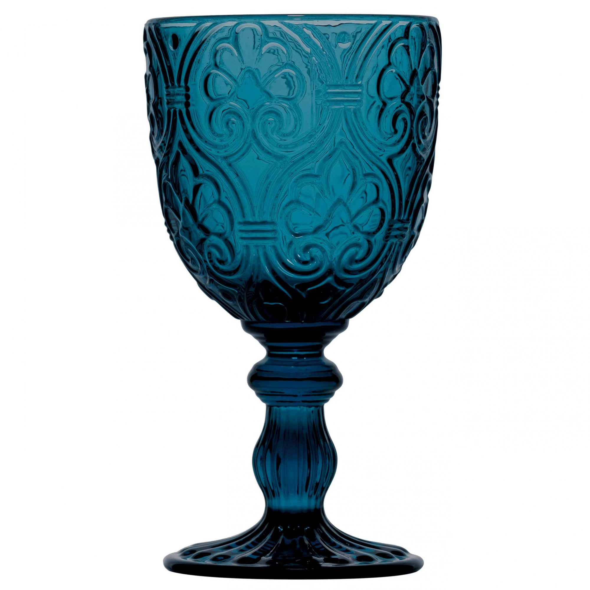 Calice "Corinto", in vetro, colore blu, set 6 pz. Fade