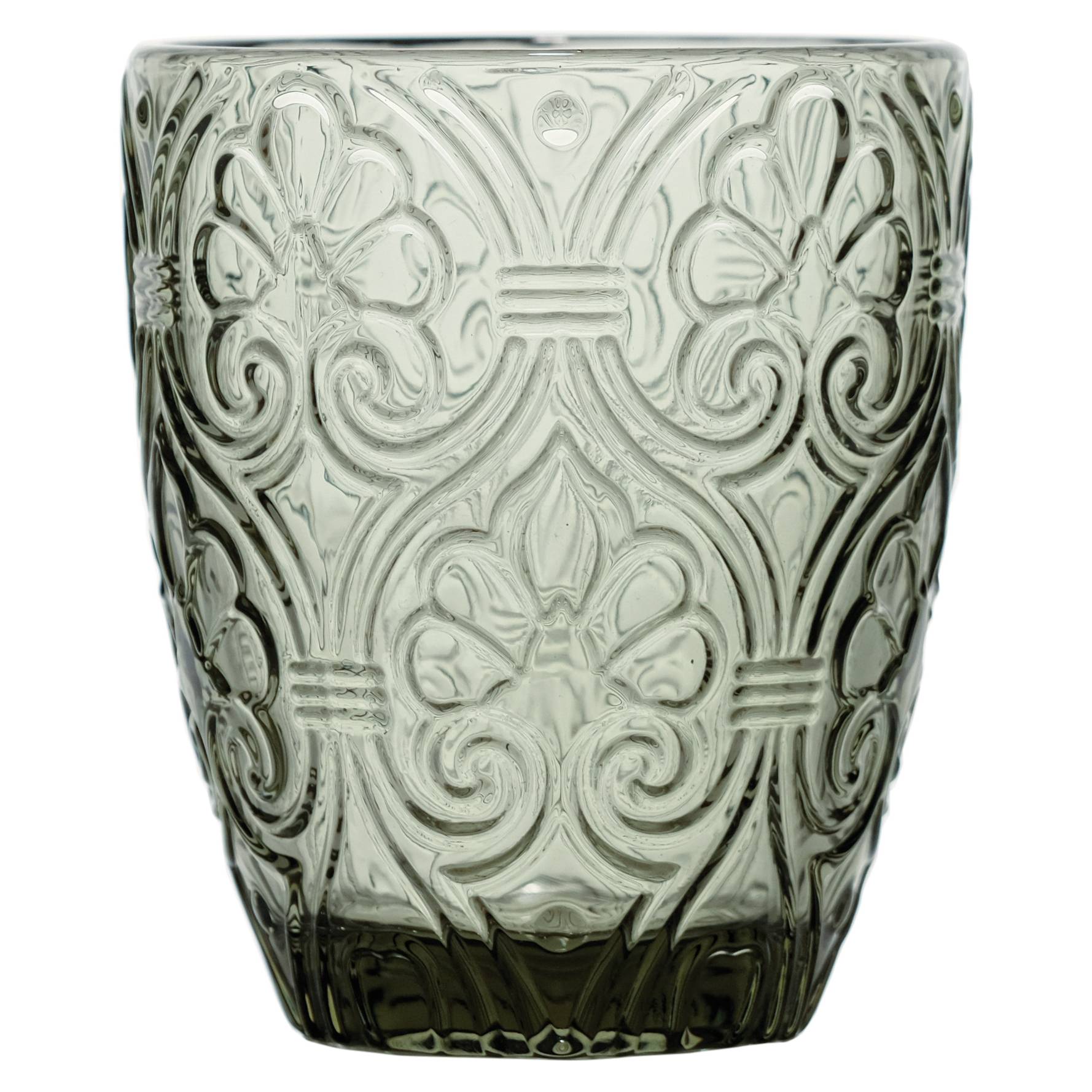 Bicchiere basso "Corinto", in vetro, colore grigio, set 6 pz. Fade