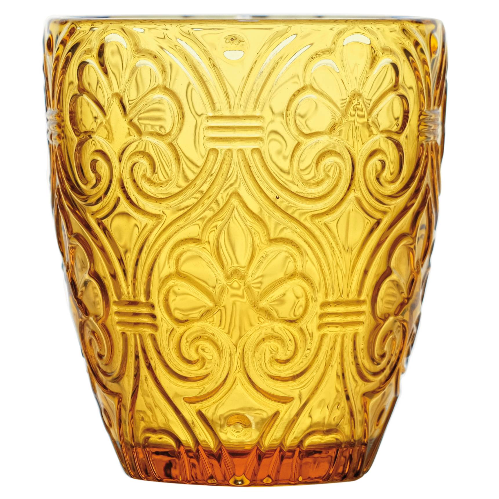 Bicchiere basso "Corinto", in vetro, colore ambra, set 6 pz. Fade