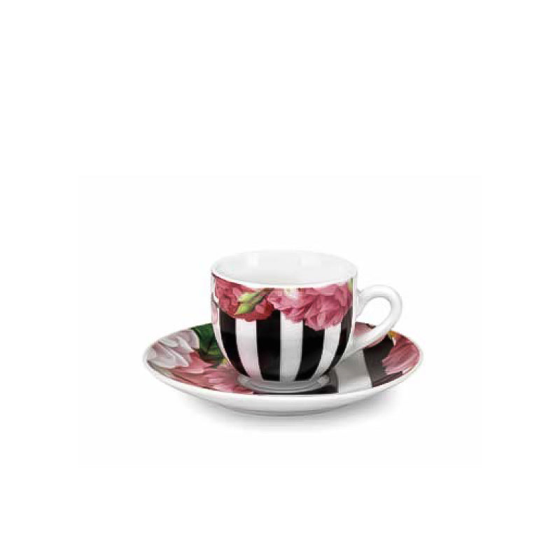 Servizio caffè da 6 Rosewood, in porcellana. Fade